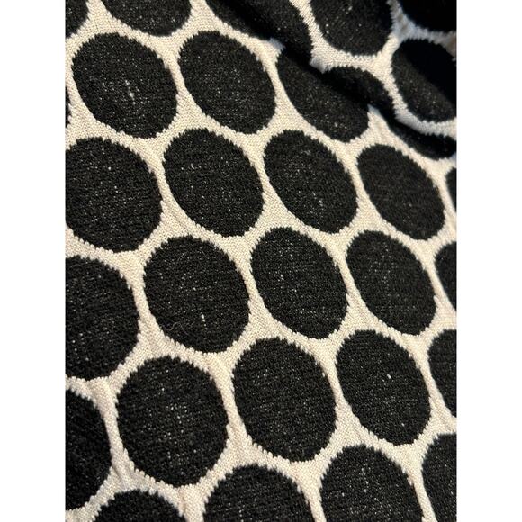 Women's Joseph Ribkoff Blk White Zip Front Jersey Leather Cape Poncho Sz 6, EUC - Picture 5 of 5